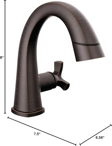 Miniatura 6 de Delta Faucet Stryke Grifo de Baño con Rociador Extraíble, Grifo de Baño Extraíble, Grifo de Baño de Un Solo Orificio en Bronce Frotado con Aceite