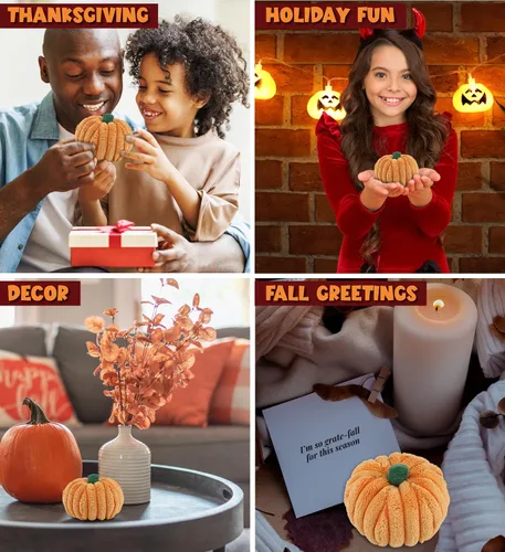 Miniatura 4 de DolliBu Peluche pequeño de calabaza, juguete espeluznante de calabaza de peluche para oso de peluche, bonita decoración de Halloween, recuerdo