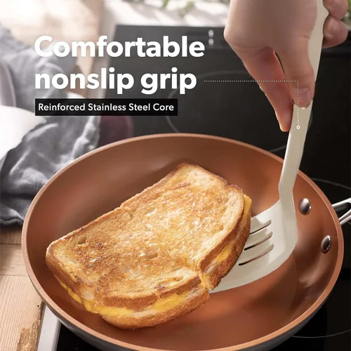 Miniatura 4 de Nuevo juego de espátulas de silicona DI ORO - Espátulas de cocina para utensilios de cocina antiadherentes - Utensilios de cocina para voltear
