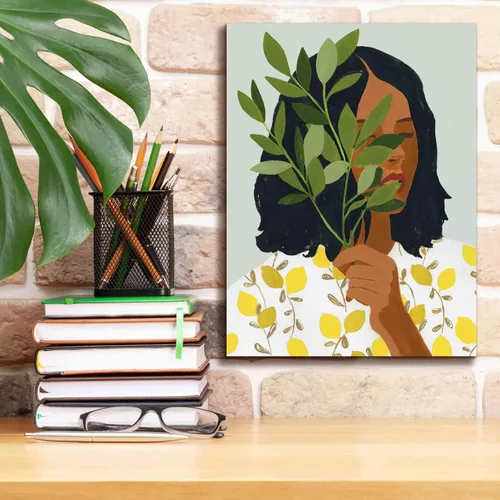 Miniatura 3 de Epic Graffiti 'Botany Portrait I' de Victoria Barnes, arte de pared en lienzo Giclée, 12 x 16 pulgadas