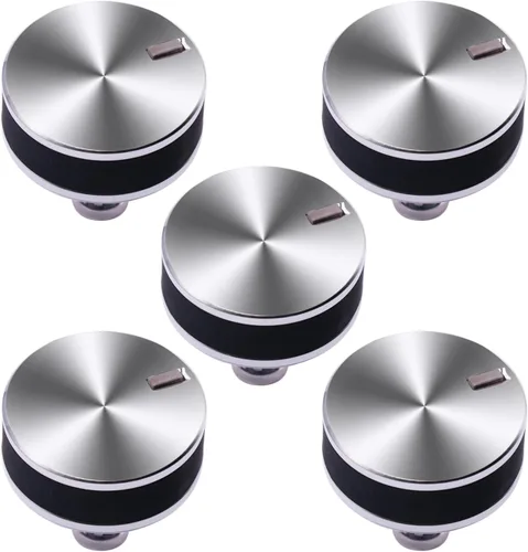 Paquete de 5 pomos de estufa de gas de repuesto para WB03X24360 compatible con estufa de gas con monograma GE que reemplaza los pomos de estufa con