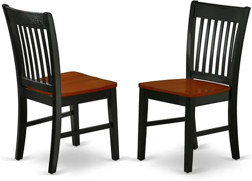 Miniatura 7 de East West Furniture NFC-OAK-C Norfolk - Juego de 2 sillas de comedor de cocina tapizadas de tela de lino, color roble Nfc-roble-c