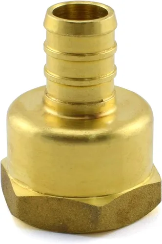 Miniatura 8 de SDTC Tech Adaptador de acoplamiento recto de tubo de rosca hembra de 1/2 pulgada PEX a 1/2 pulgada NPT de latón sin plomo