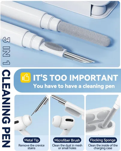 Miniatura 6 de 4 pares de puntas de repuesto para AirPods Pro 2ª/1ª generación con kit limpiador, orificio de reducción de ruido y pantalla protectora contra