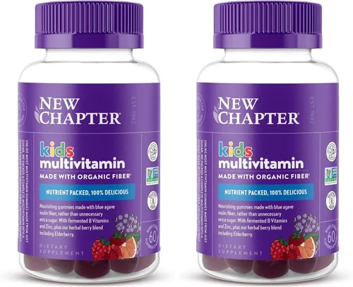 Miniatura 9 de New Chapter Gomitas multivitamínicas para niños, 50 % menos de azúcar, vitaminas de gomitas para niños con vitaminas C, D3 y zinc, sin OMG, sin