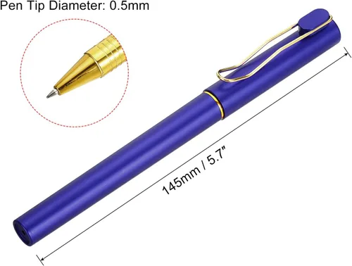 Miniatura 2 de PATIKIL Bolígrafos de gel de tinta negra, paquete de 12 bolígrafos de punta fina de 0.020 in, suministros de oficina de escritura suave con tapa Azul