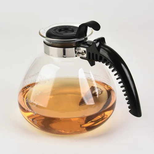 Hervidor de té silbante de vidrio de borosilicato, capacidad de 12 tazas/48 onzas, sin BPA, para gas, electricidad y gamas de vidrio