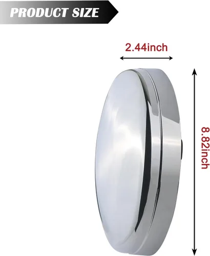 Miniatura 4 de TQPONLY Tapa central cromada de doble rueda delantera Compatible con accesorios Dodge Ram 3500 2003-2017 Ruedas dobles de 1 tonelada de 17