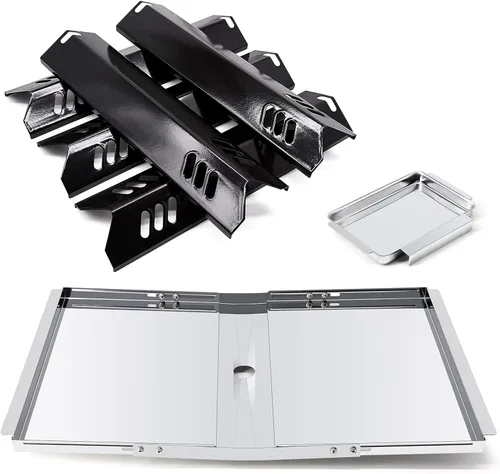 Miniatura 8 de Protectores térmicos de repuesto para parrilla de 15 pulgadas Dyna-Glo DGF493BNP, DGF510SBP, juego de 4 placas térmicas para parrilla de patio 4pcs