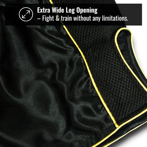 Miniatura 5 de Pantalones cortos clásicos de Muay Thai para hombres y mujeres, boxeo, kickboxing, alto grado, artes marciales mixtas, ropa de entrenamiento