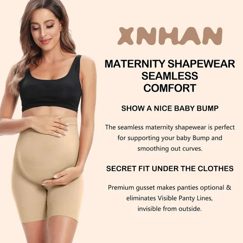 Miniatura 2 de XNHAN Secret Fit Shaper Panty - Faja moldeadora de maternidad sin costuras para vestido, soporte para el vientre, evita rozaduras en los muslos