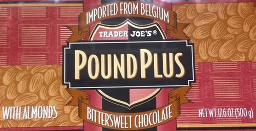 Miniatura 4 de Trader Joes - Chocolate amargo amargo (54% cacao) con almendras ENORME POUND PLUS Barras de caramelo 2 paquetes sin sabores artificiales sin