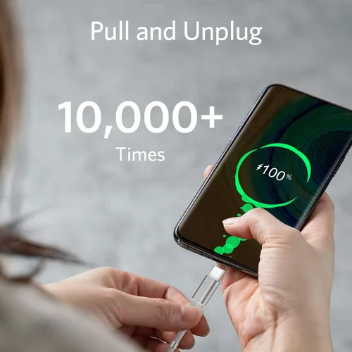Miniatura 6 de Cable de carga magnético, (3 pies) de carga súper organizada de absorción magnética Nano cable de datos para Galaxy S21/S20 Ultra S10 S10E S9 Note