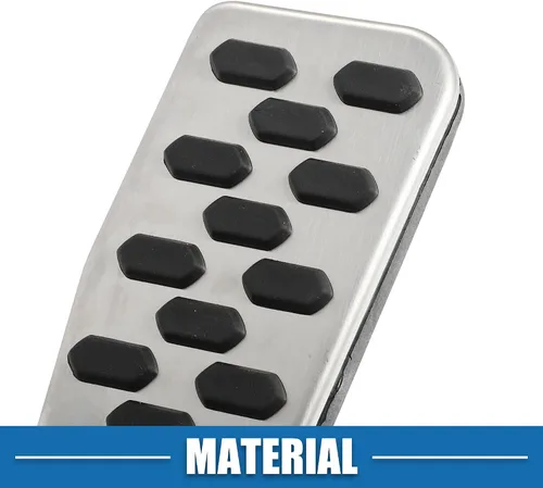 Miniatura 7 de Cubierta de pedal de freno de gas antideslizante para Jeep Wrangler JL 2018-2023 Gladiator JT 2020-2022 acero inoxidable tono plateado (juego de 1)