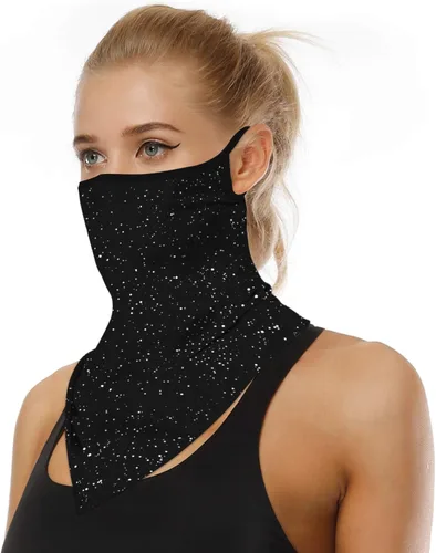 YAYOUREL Polaina para el cuello, bandanas para hombres y mujeres, cubierta de bufanda para la cara con rayos UV, con agujero para las orejas,