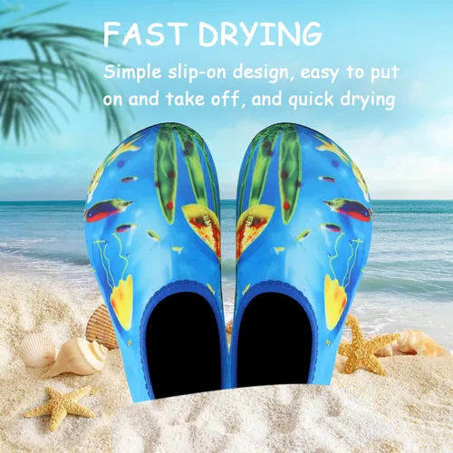 Miniatura 5 de ANLUKE Zapatos de agua para niños y niñas, calcetines acuáticos descalzos, de secado rápido, para playa, natación, deportes al aire libre, zapatos