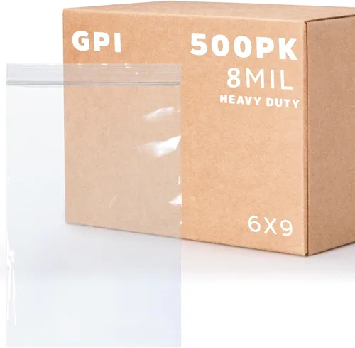 Miniatura 30 de GPI - 1000 unidades 6 x 4 pulgadas, bolsas con cremallera de 4 mil de grosor resistentes, bolsas de polietileno transparentes resellables con cierre