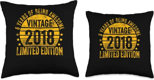 Miniatura 3 de 6 Year Old Vintage 2018 Limited Edition Bday Throw Pillow