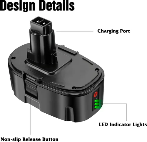 Miniatura 3 de Batería de repuesto para batería Dewalt de 18 V, batería de iones de litio de 6.5 Ah compatible con herramientas eléctricas inalámbricas Dewalt