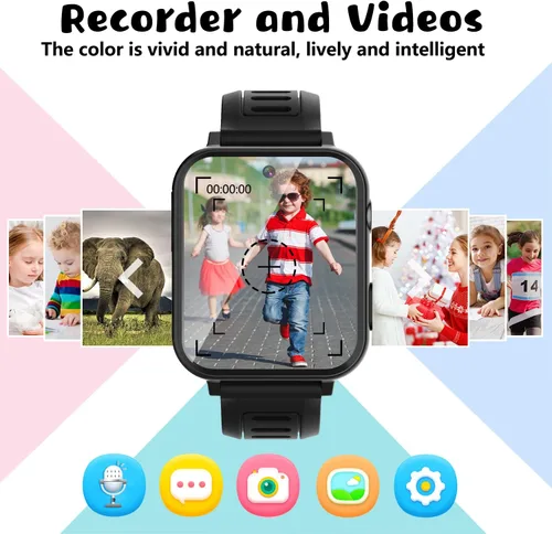 Miniatura 5 de Reloj inteligente para niños, reloj inteligente de 24 juegos para niños, relojes inteligentes de moda para niños de 3 a 14 años, gran regalo