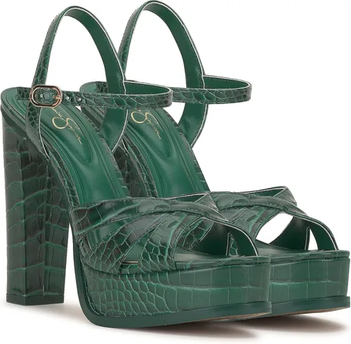 Miniatura 7 de Jessica Simpson Sandalias de plataforma con tacón de bloque Giddings para mujer