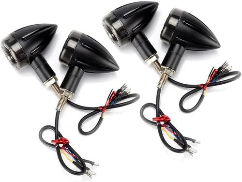 Miniatura 2 de 4 unids motocicleta 13 luz de señal de giro freno corriente luz trasera lámpara 12V indicador impermeable para motocicletas Harley Cafe Racer