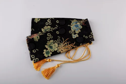 Miniatura 3 de 51 Inch Synthetic Silk Nice Pattern Bag with Golden Tassel Cover Carrying for Japanese Samurai Katana Chinese Swords