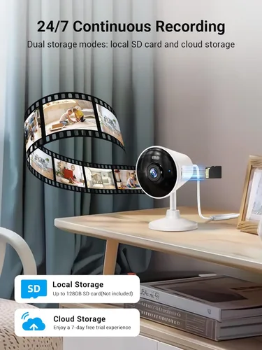 Miniatura 6 de Rocktone cámara de seguridad 5G y 2.4G para interior/exterior del hogar, cámara para bebés/personas mayores/perros/mascotas con aplicación para 【5G