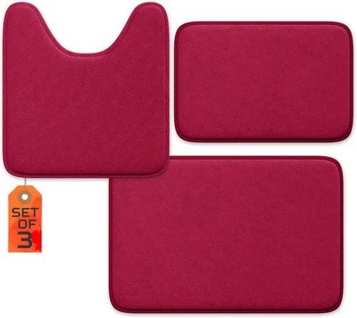 Miniatura 39 de Alfombra de baño de lujo – 1 pieza de alfombrilla de baño de espuma viscoelástica, antideslizante y ultrasuave, altamente absorbente, fácil