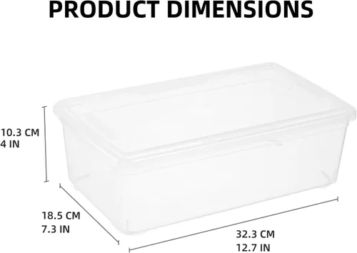 Miniatura 2 de novelinks Paquete de 12 contenedores de almacenamiento de plástico de 6 cuartos con tapas, contenedores de almacenamiento apilables con tapas