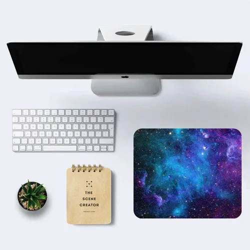 Miniatura 6 de Alfombrilla de mouse para videojuegos, Galaxy Stars, alfombrilla cuadrada impermeable, base de goma antideslizante, para computadora portátil de S512