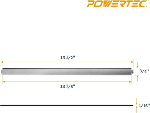 Miniatura 4 de POWERTEC Cuchillas cepilladoras de 13 pulgadas para cepilladoras Ridgid TP1300, TP13001, TP13002, repuesto para cuchillos cepilladores AC8630, juego