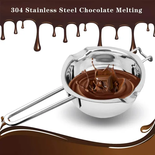 Miniatura 4 de Juego de ollas de doble caldera de 33.8 fl oz de acero inoxidable para hacer chocolate, velas y dulces (34 onzas)