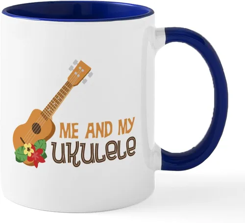 Miniatura 38 de CafePress Peace Love - Taza de café de cerámica para ukelele (11 oz (11.0 fl oz)