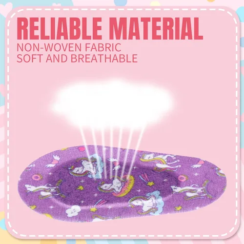 Miniatura 4 de Panelee 60 parches adhesivos para ojos, a granel, transpirables, coloridos, diseños divertidos, de 3 x 2 pulgadas, vendajes de algodón con bloqueo