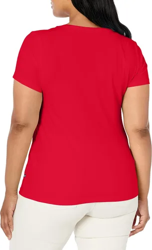 Miniatura 4 de Nautica Camiseta de algodón elástico con cuello en V para mujer Easy Comfort