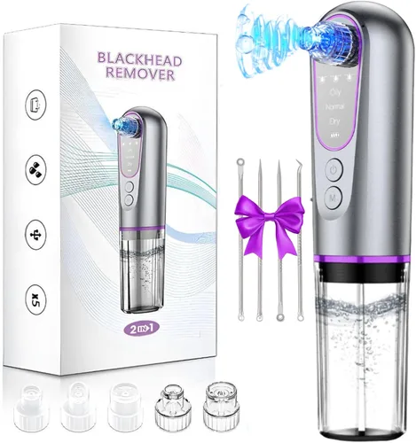 Removedor de puntos negros, aspirador de poros de succión hidráulica, limpiador de poros hidratante, extractor de espinillas con cable de carga USB,