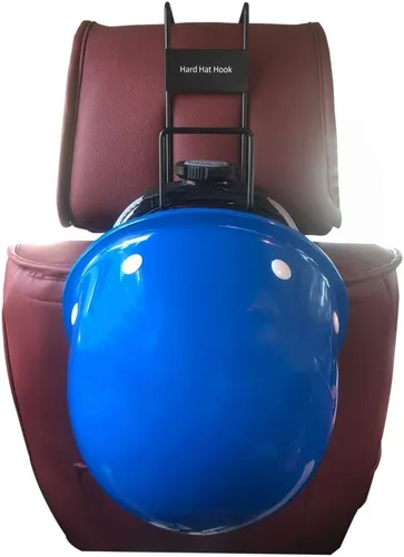 Lionshop Soporte de Casco Duro de Acero Resistente, Soporte de Casco Duro de Servicio Pesado para Asiento de Camión con Montaje Trasero, Recubierto