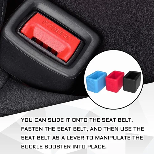 Miniatura 5 de 2 extensores de cinturón de seguridad para asiento elevador, soporte de hebilla de cinturón de seguridad trasero de silicona que facilita el acceso