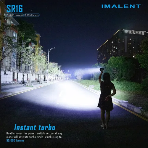 Miniatura 7 de IMALENT SR16 - Linterna recargable de 55000 lúmenes, reflector LED de 5600 pies de largo, USB-C de carga rápida impermeable con mango para rescate