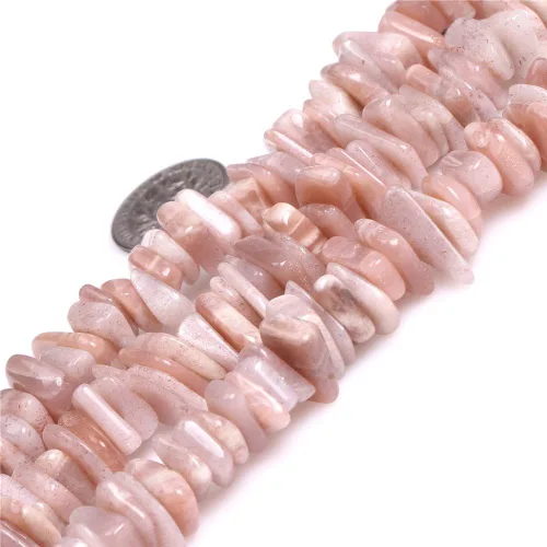 Miniatura 2 de Cuentas de punta de diente de piedra natural natural perforadas para hacer joyas de 15 pulgadas (0.394 x 0.591 in)