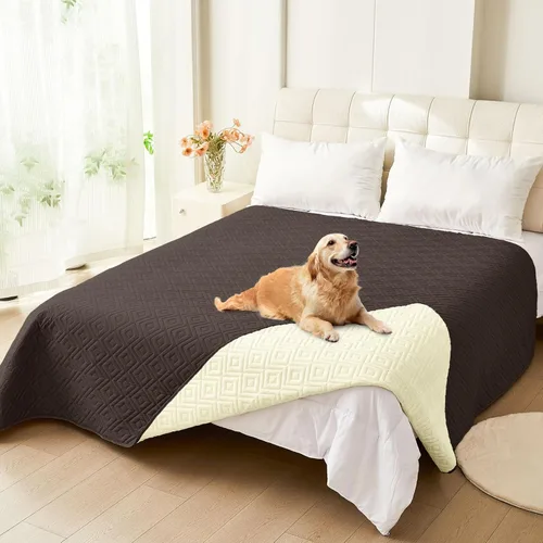 Miniatura 117 de hyha Manta impermeable para perro, manta suave para cama de perro, manta para mascotas, funda de sofá impermeable lavable para perros, fundas Gris