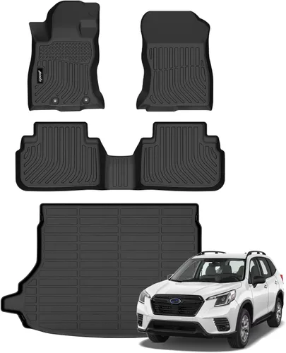 Miniatura 100 de Juego completo de tapetes de auto para todo tipo de clima, revestimiento automotriz para piso y maletero