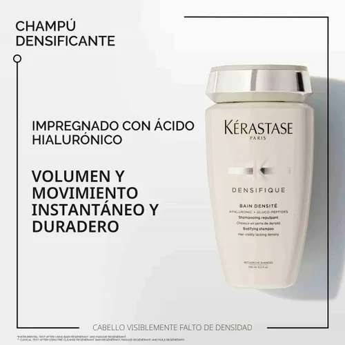 Miniatura 4 de KERASTASE Densifique Densité Shampoo Champú espesante y fortalecedor Elimina la acumulación y añade brillo Con ácido hialurónico Para