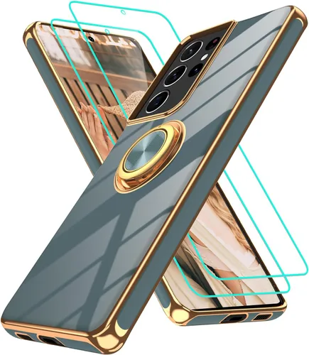 Miniatura 40 de Gritup Funda para Samsung Galaxy A14 5G: Funda Samsung A14 con 2 Protectores de Pantalla, Soporte de Anillo con Rotación 360°, Soporte Magnético