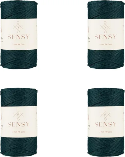 Miniatura 93 de Sensy - Cuerda de poliéster prémium de 0.118 pulgadas (0.118 in), 131 yardas, 100% polipropileno, cordón de macramé, cuerda de ganchillo de 0.118