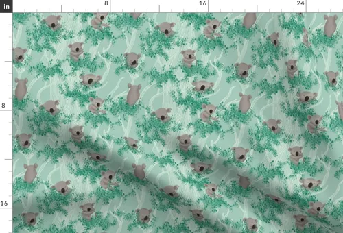 Miniatura 2 de Spoonflower Tela – Koala Bears Eucalipto Árboles Menta Oso Animal Impreso en tela Minky por The Yard – Cobijas de Bebé Coser Edredón Respaldo