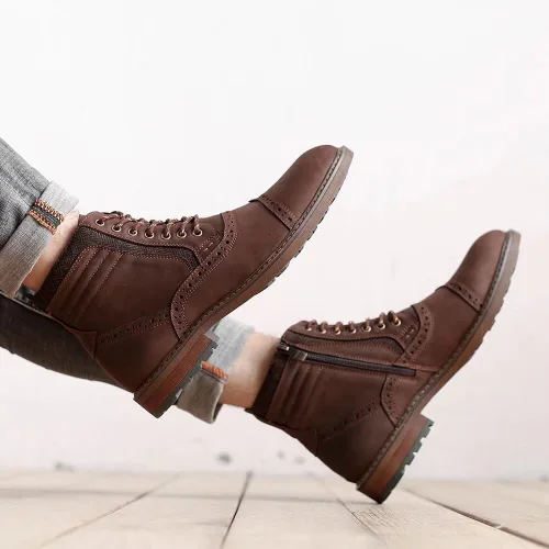 Miniatura 6 de Arkbird Mens Chelsea Boots, Stylish and Comfort Leather Chukka Ankle Boots with Zipper