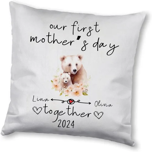 Miniatura 5 de Mother's Day Bear, Personalised Pillow Case Decor for Home, Present for Mom, Grandmother, for Her
