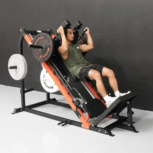 Miniatura 6 de RitFit Máquina de sentadillas 3 en 1 para gimnasio en casa, capacidad de 1500 libras, diseño compacto que ahorra espacio con múltiples ángulos